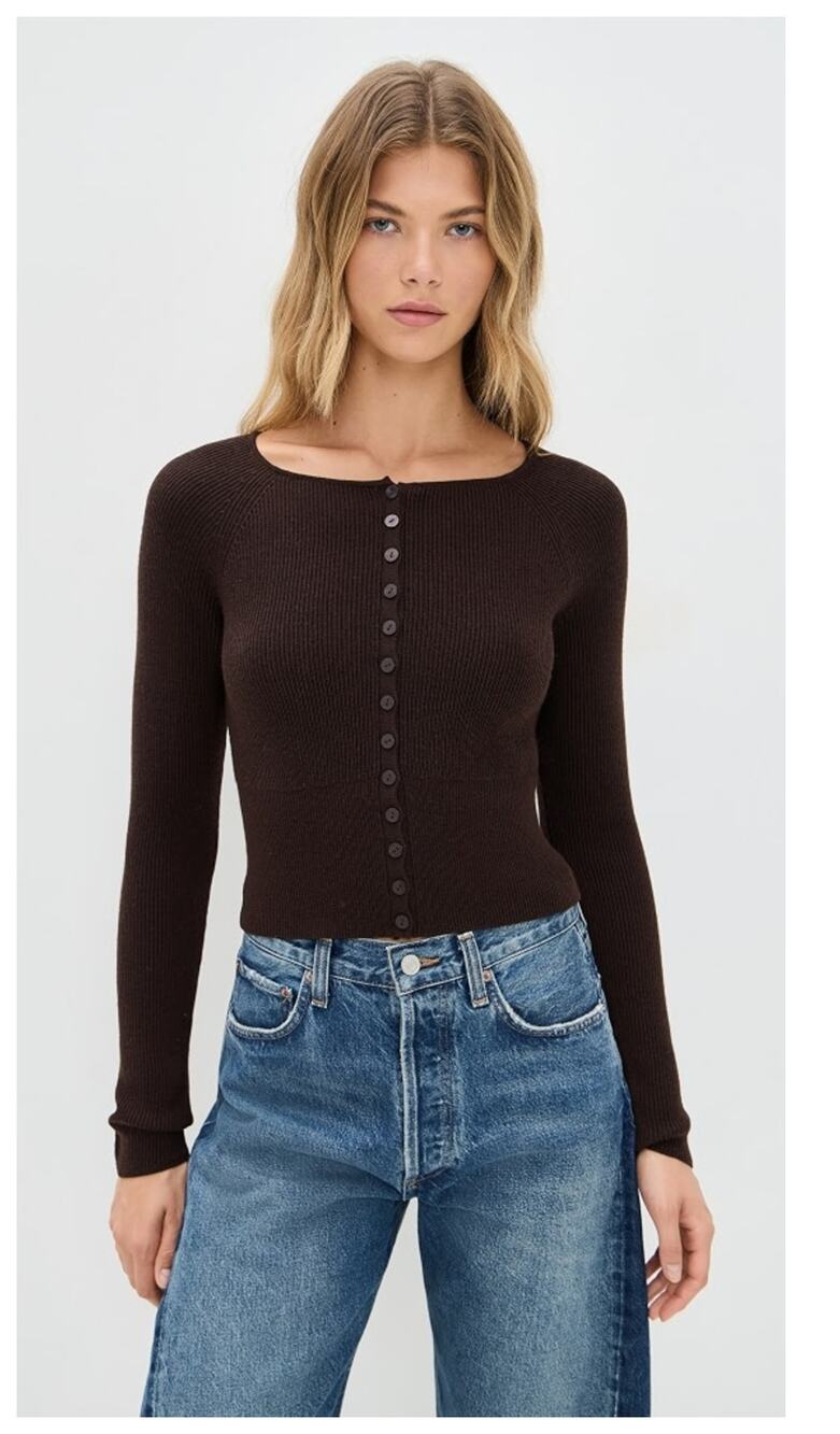 NEW Reformation Meadow Regenerative Wool Crop Cardigan Size Small